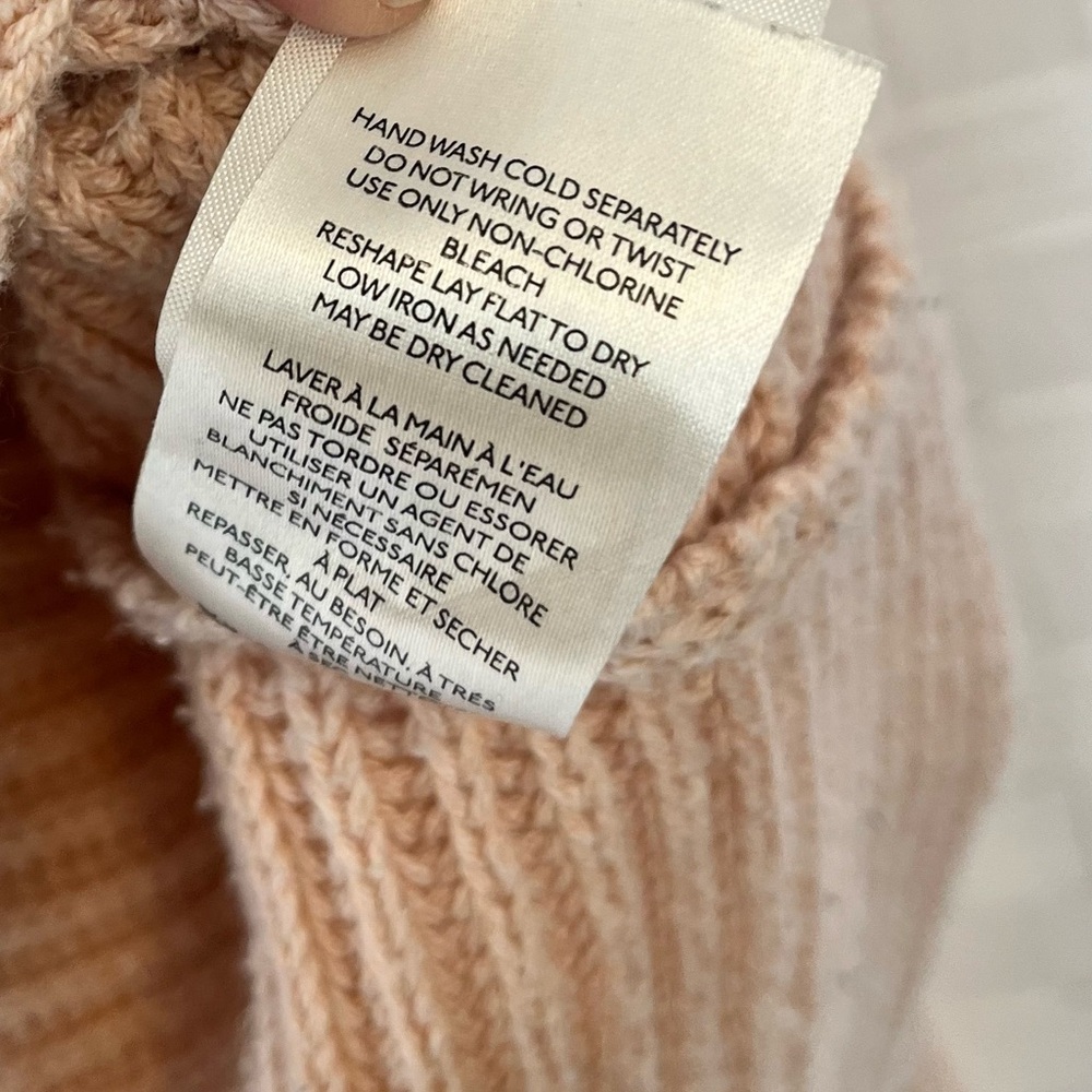 Free People Marlie Pullover Sweater Soft Pink Women’s Small Oversized Rib Knit - Picture 7 of 14